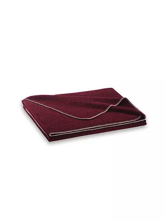 STEINER 1888 | Couverture en laine "Alina" 150x190cm airelle | dunkelrot